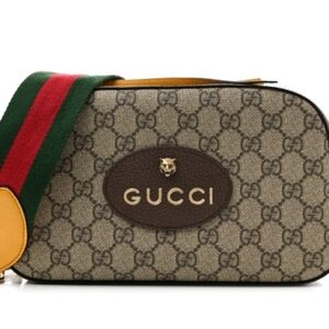 Gucci Supreme Monogram Web Neo Vintage Shoulder Bag Beige